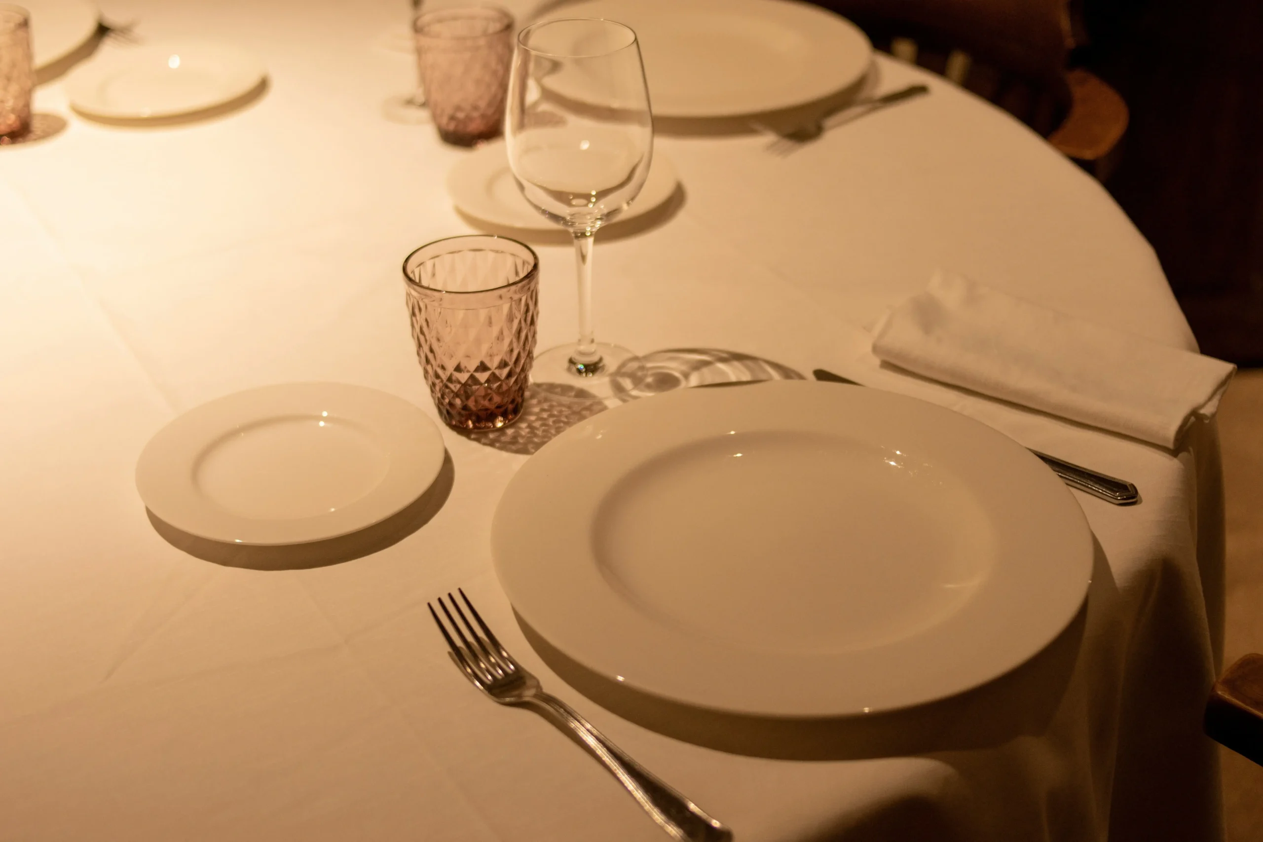 Freshly cleaned and pressed table linens from Carousel Cleaners in Vancouver.
